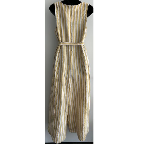 Rachel Zoe Linen Overalls Sz 10 - Picture 3 of 9